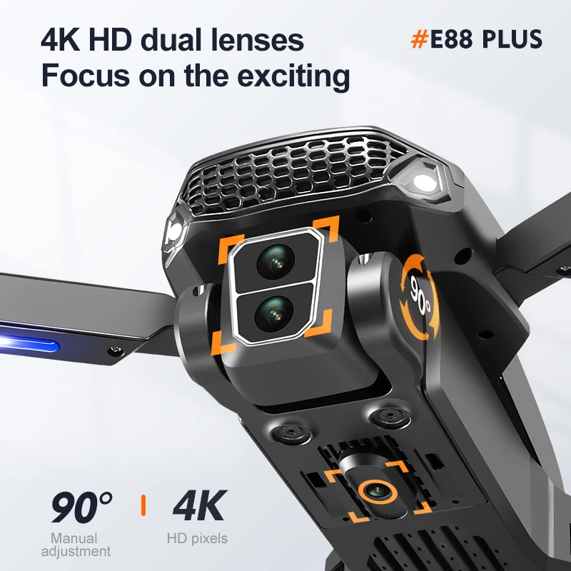 New E88 Plus Quadcopter Drone: - Rc Helicopter Case recension och pris